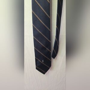 Yves Saint Laurent Dark Blue Suit Tie Work Wear Business
